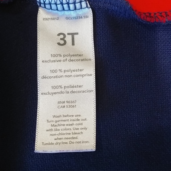 Oshkosh Navy Blue and Red Jacket Size 3T - Picture 6 of 7